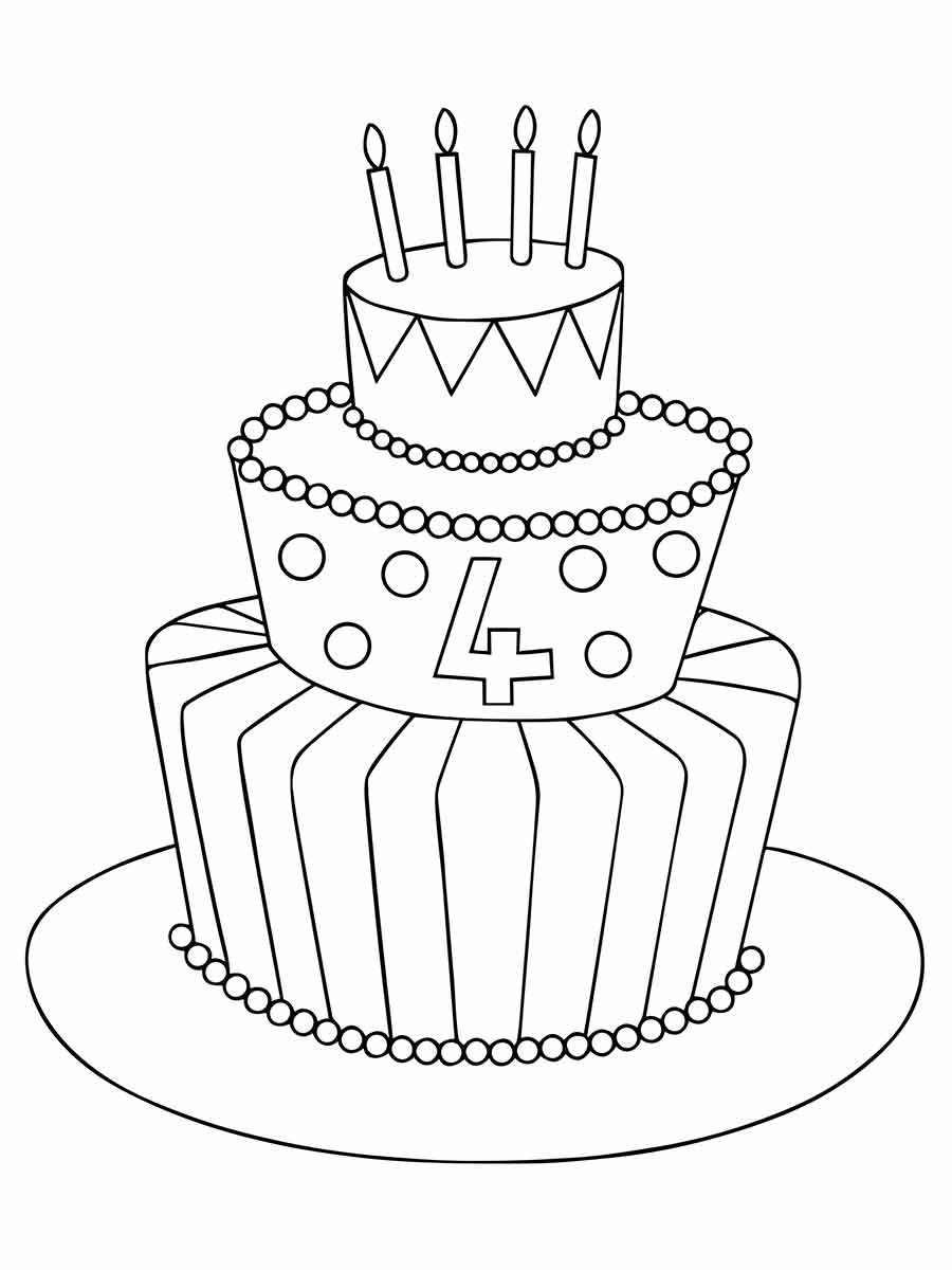 Cake coloring page (3)