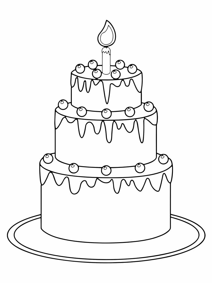 Cake coloring page (4)