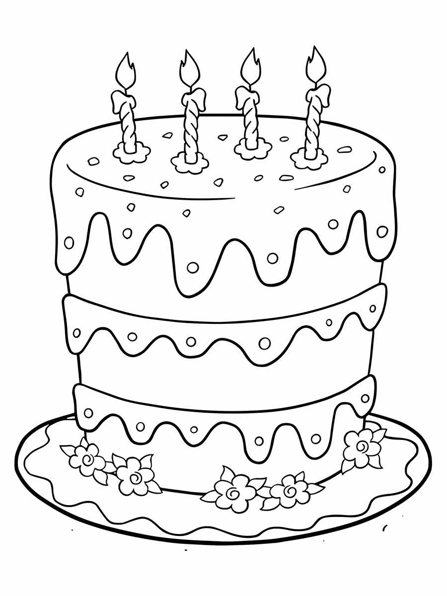 Cake coloring page (9)