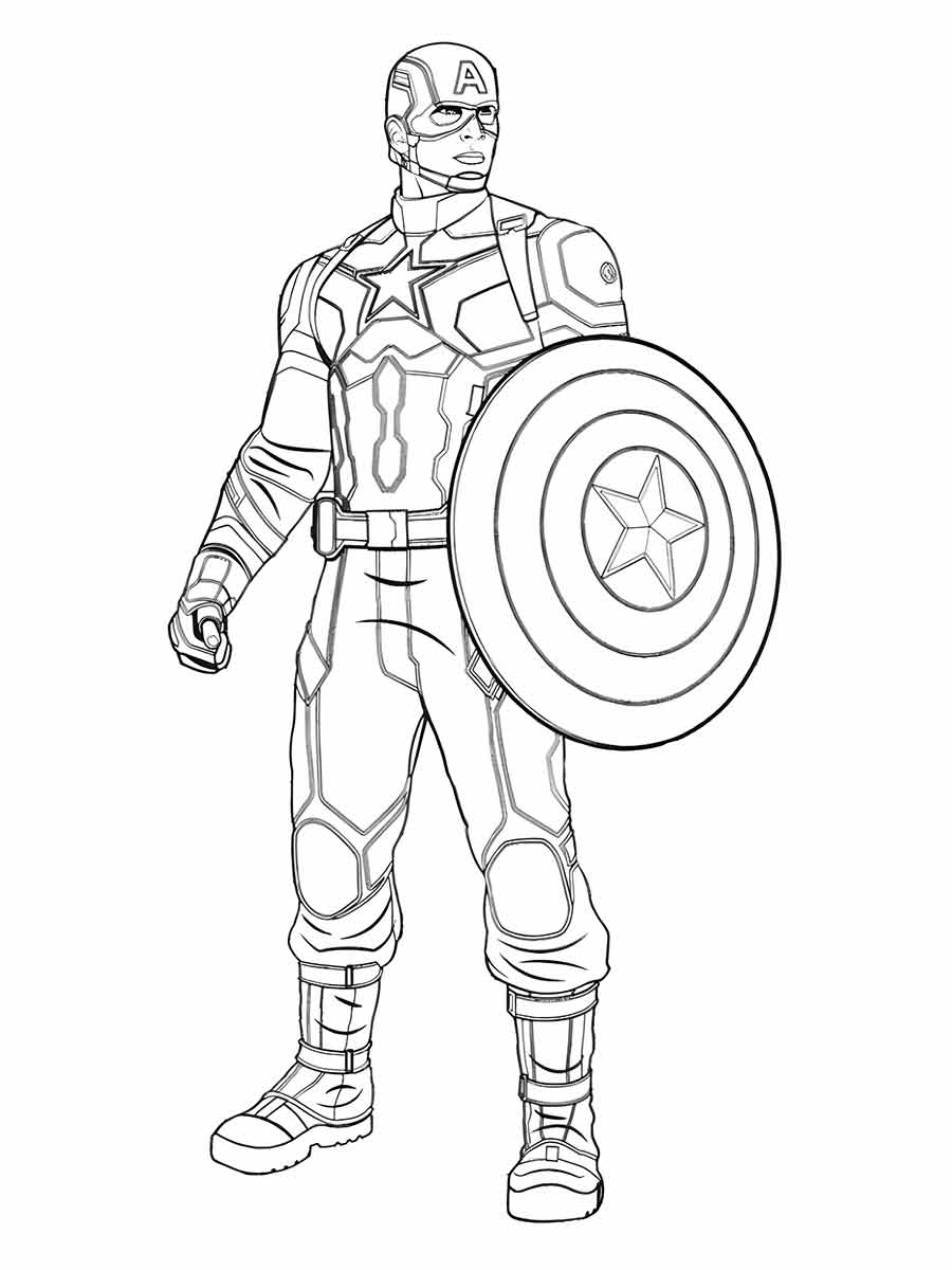 Captain America coloring page (1)