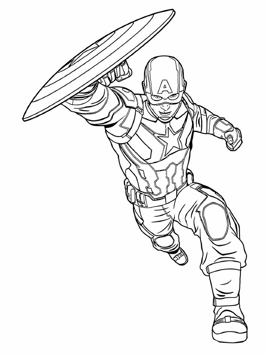 Captain America coloring page (10)