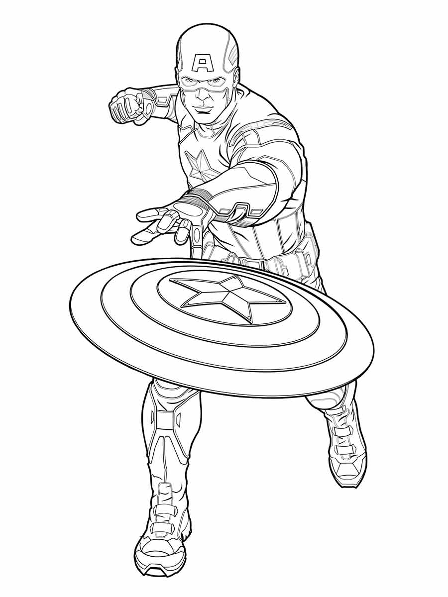 Captain America coloring page (2)