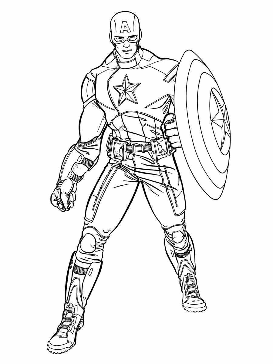 Captain America coloring page (3)