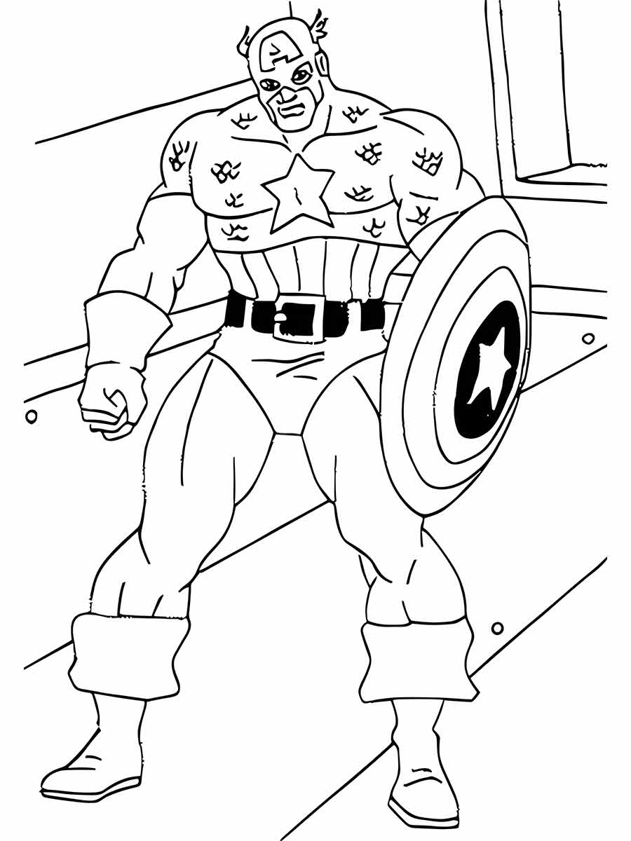 Captain America coloring page (36)