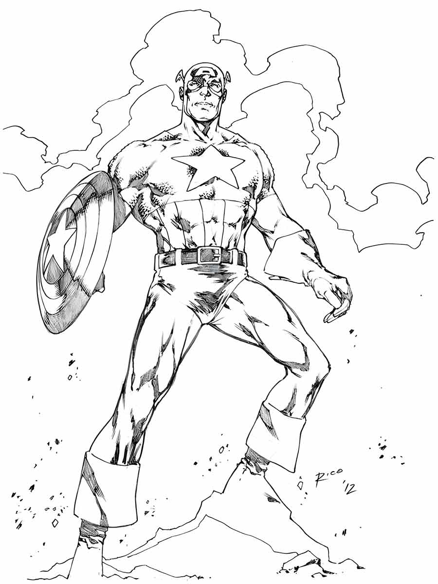 Captain America coloring page (38)