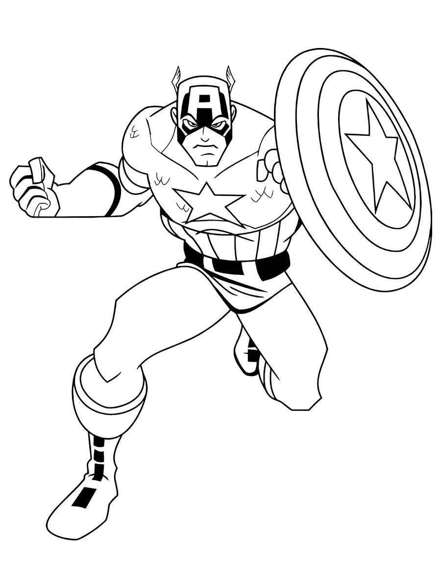 Captain America coloring page (4)