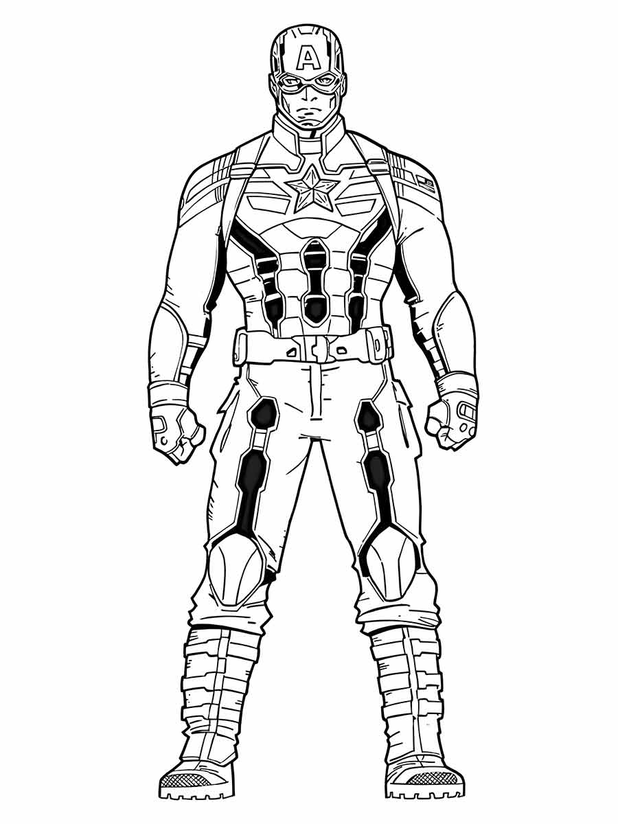 Captain America coloring page (6)