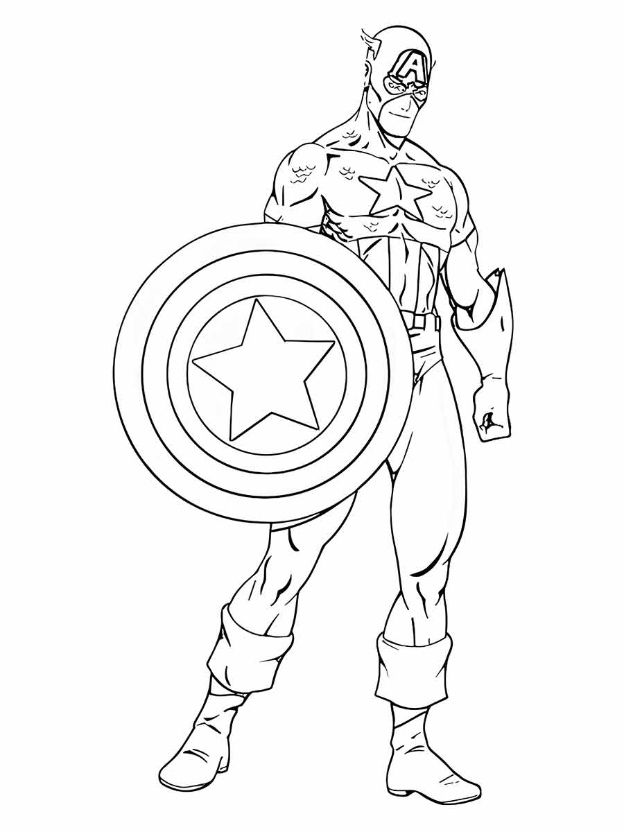 Captain America coloring page (7)