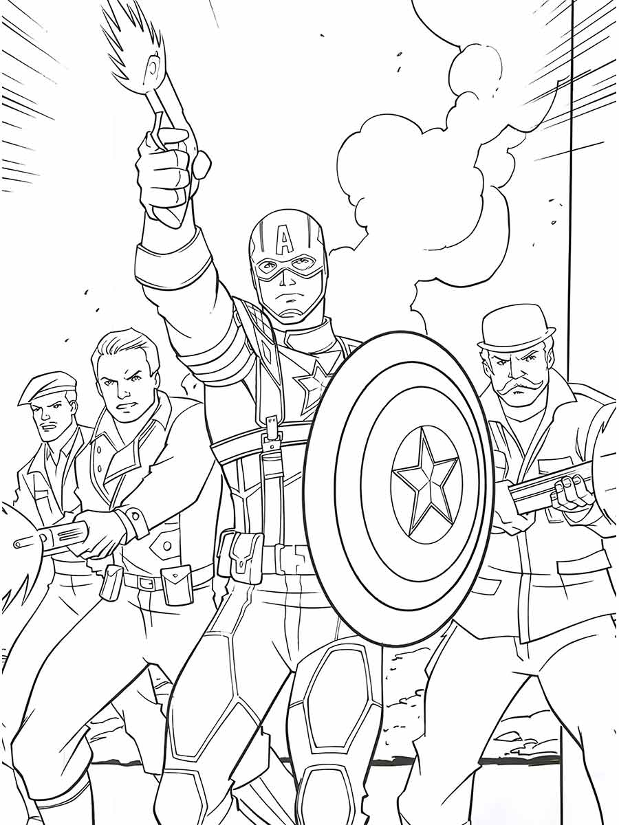 Captain America coloring page (74)