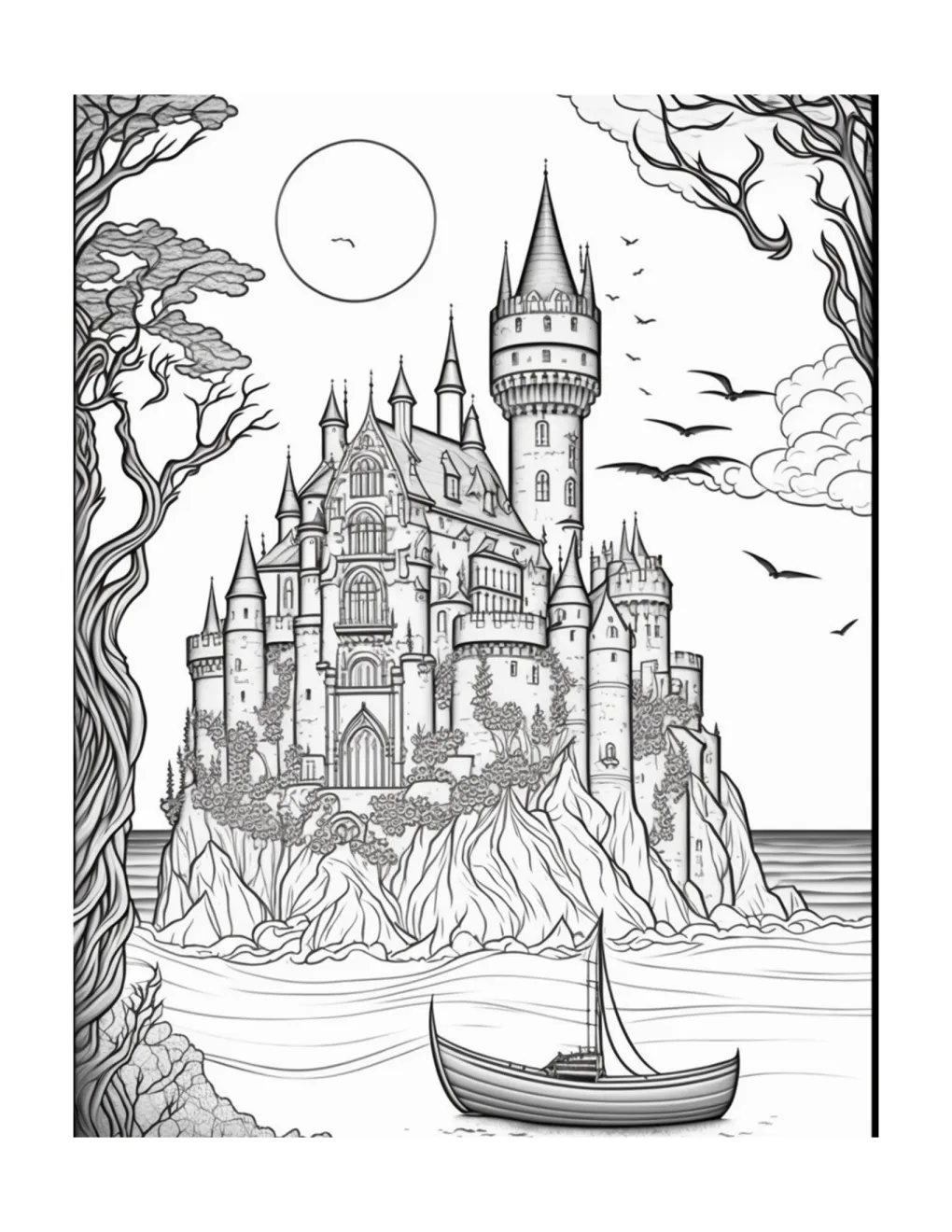 Castle coloring page (1)