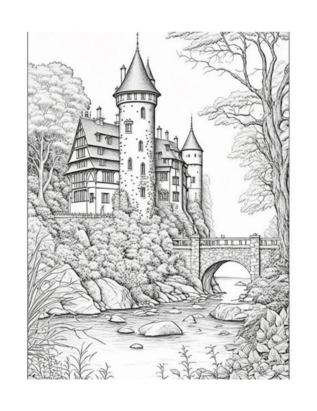 Castle coloring page (10)