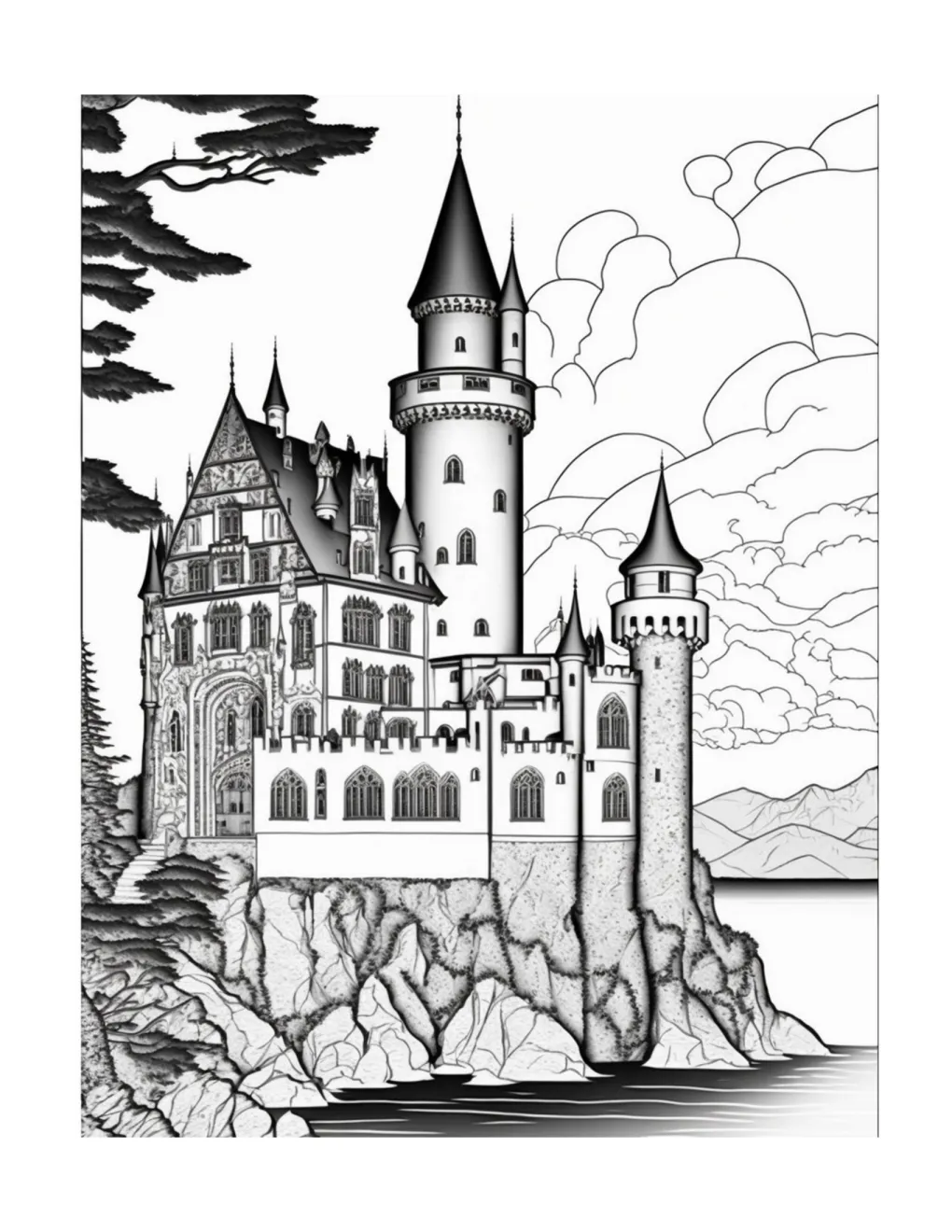 Castle coloring page (19)