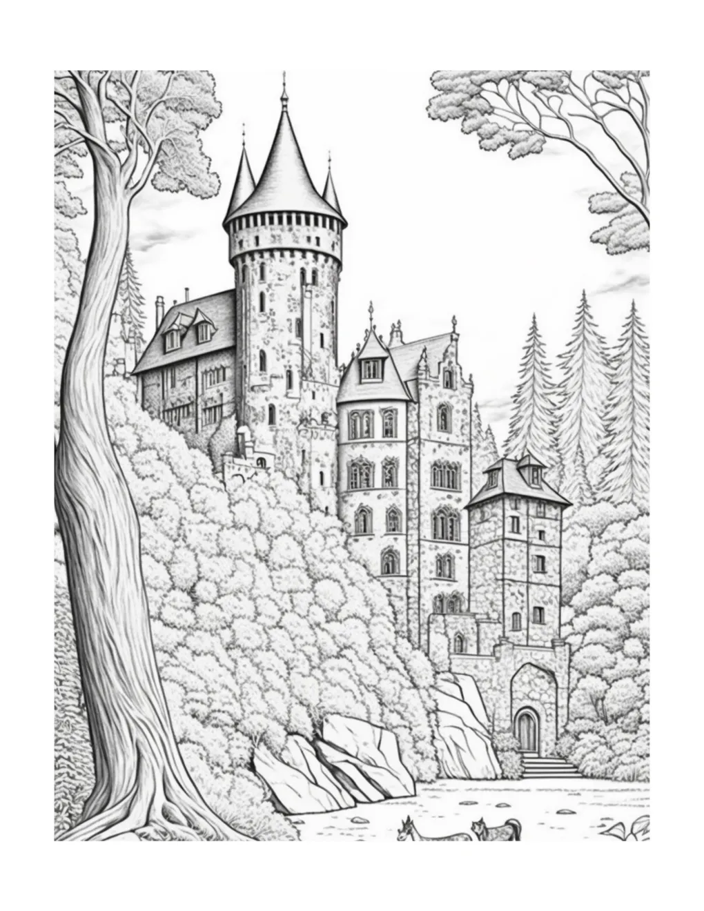 Castle coloring page (28)