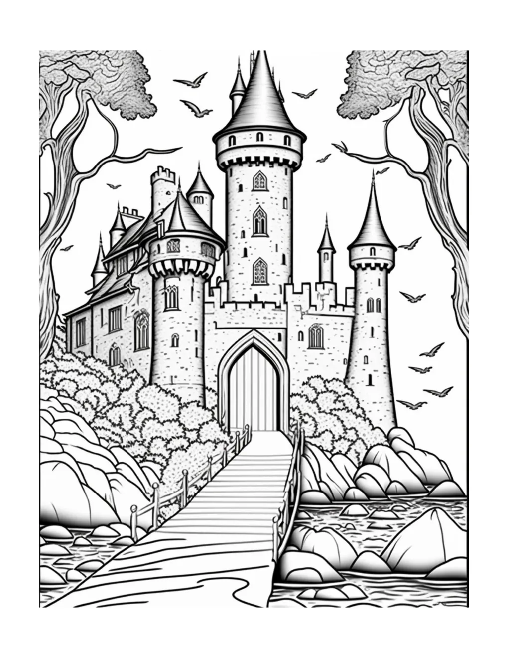 Castle coloring page (31)