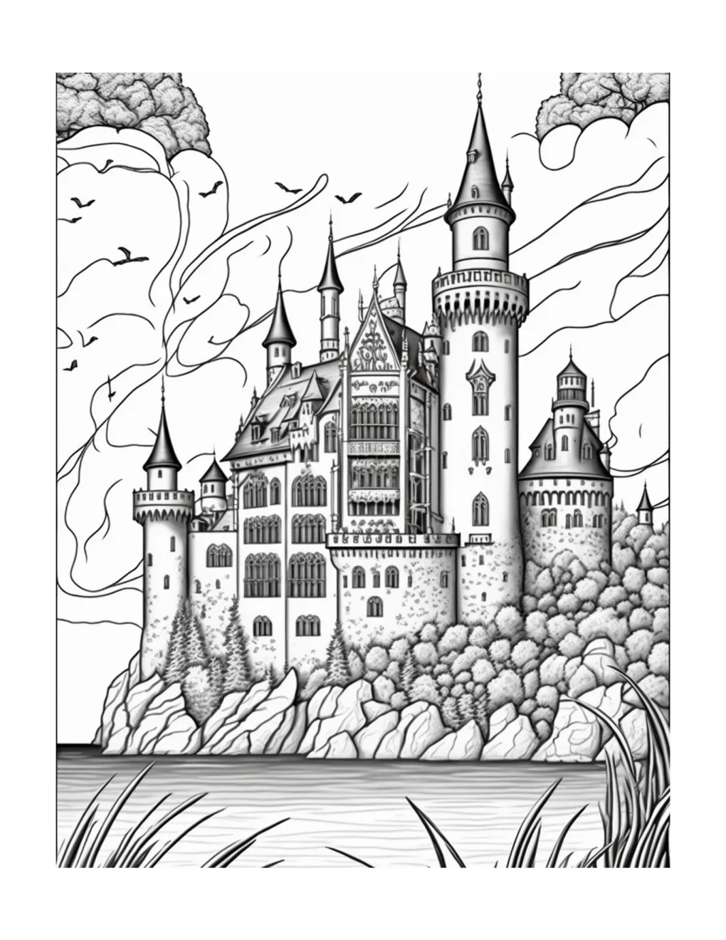 Castle coloring page (33)