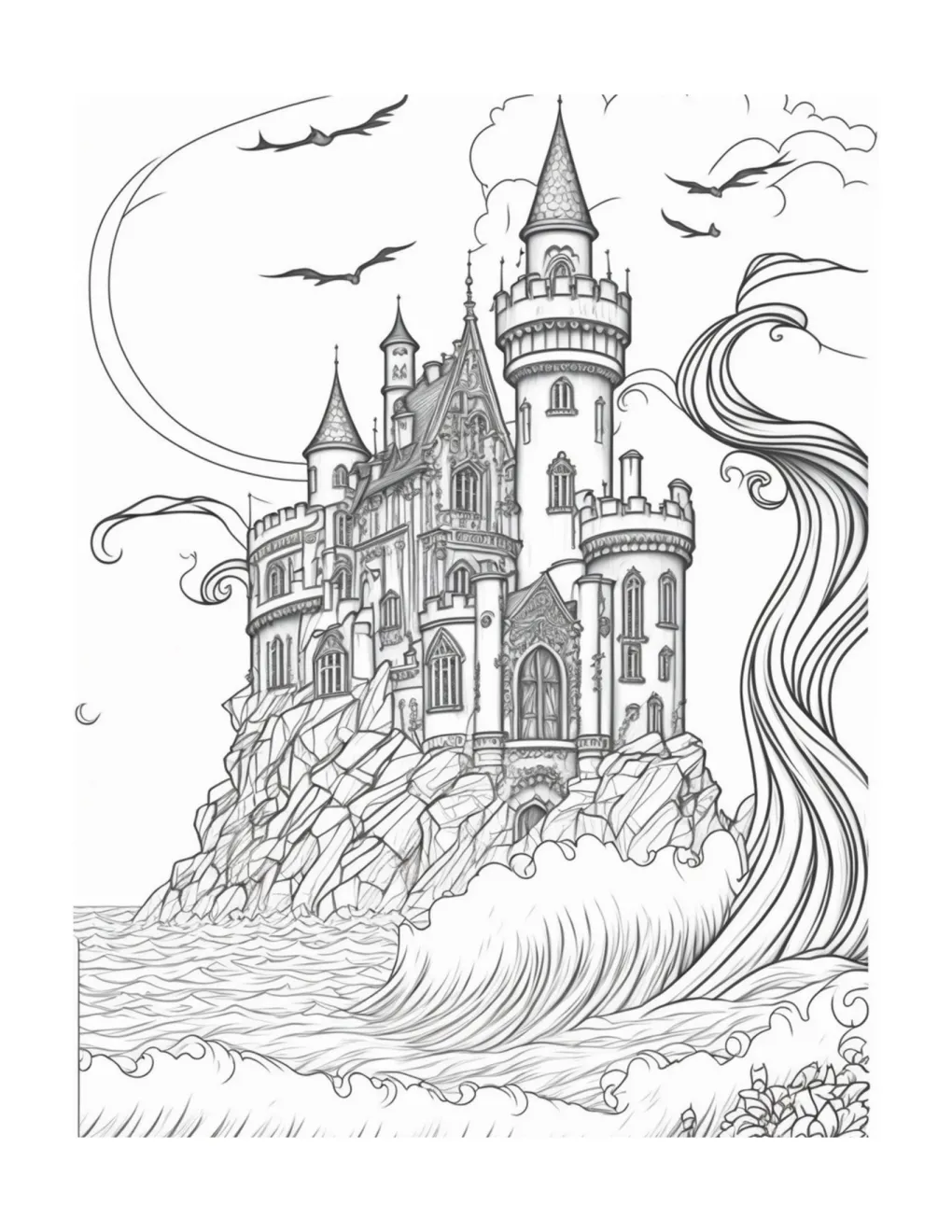 Castle coloring page (36)