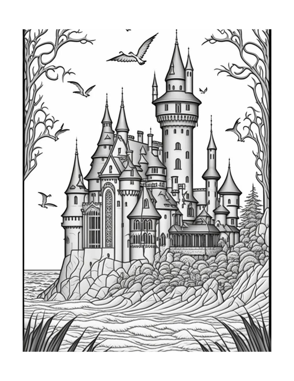 Castle coloring page (4)