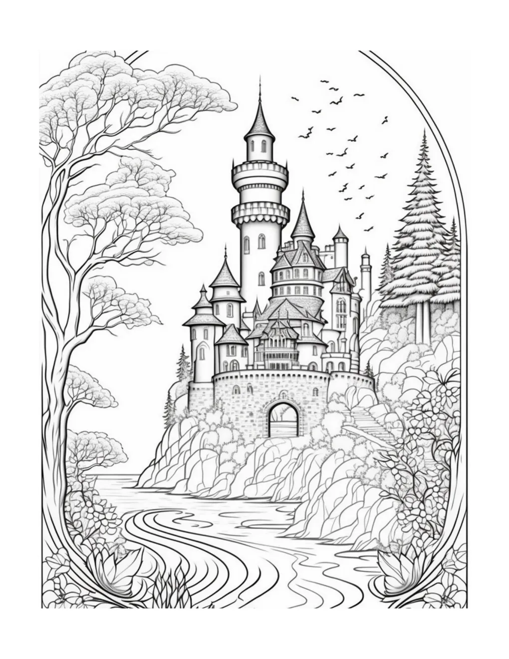 Castle coloring page (44)