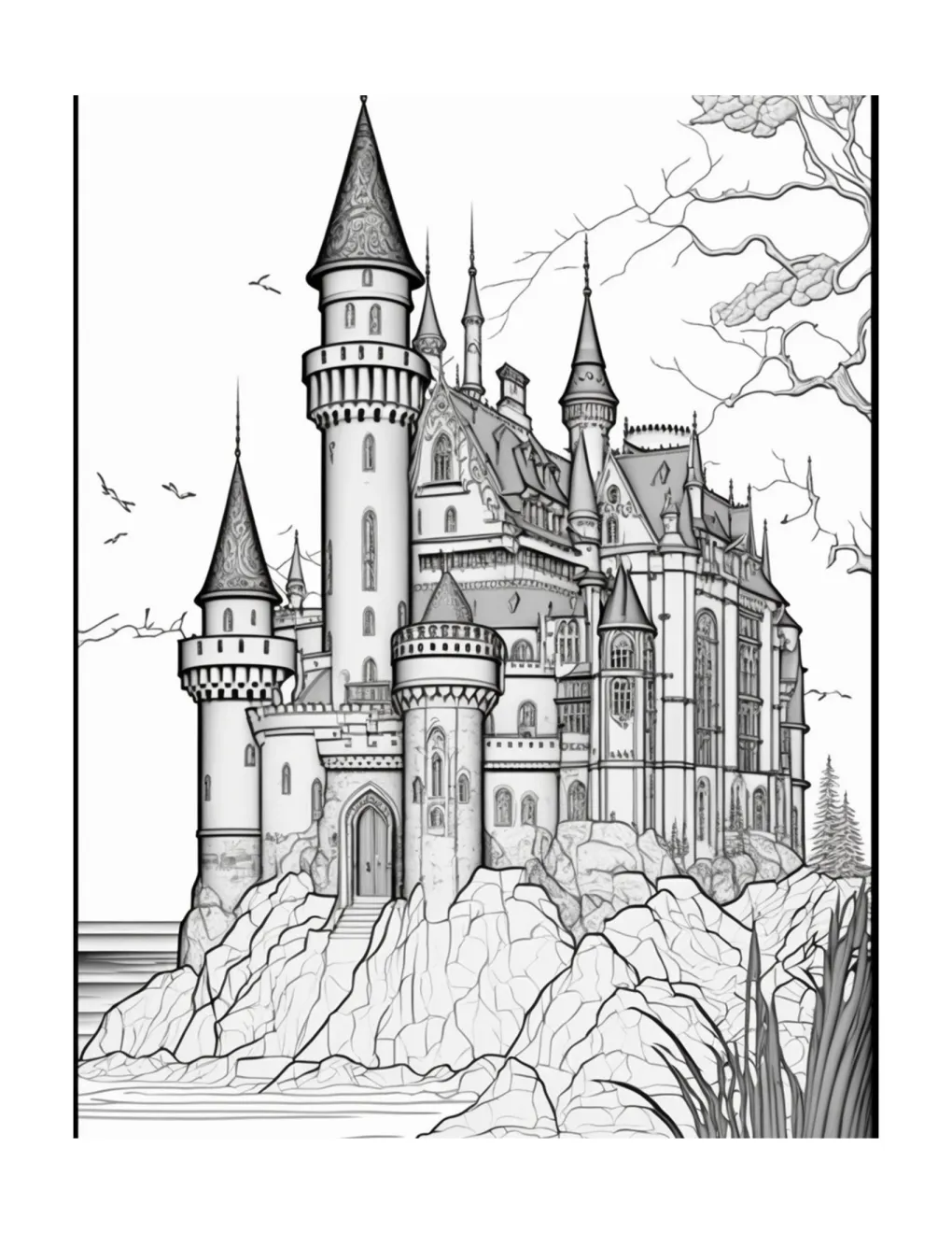 Castle coloring page (45)