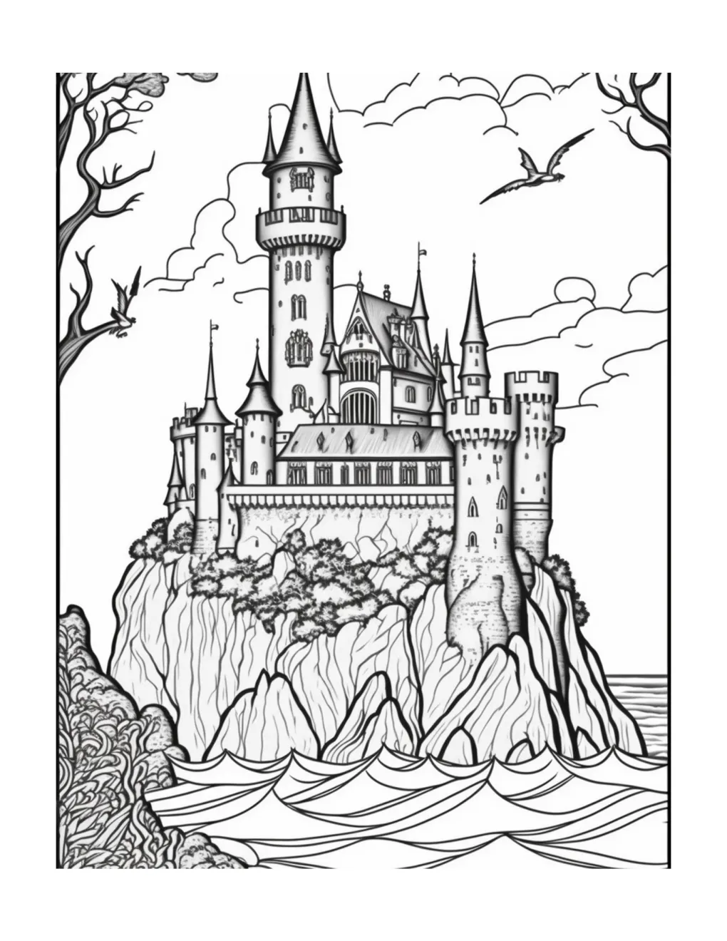 Castle coloring page (48)