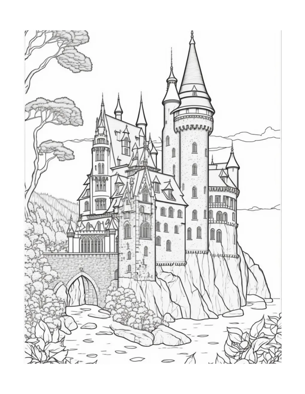 Castle coloring page (49)