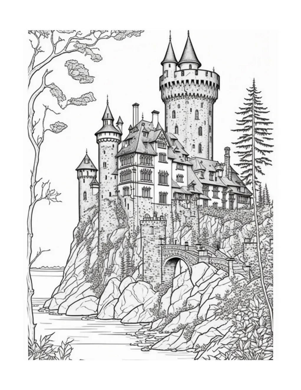 Castle coloring page (5)