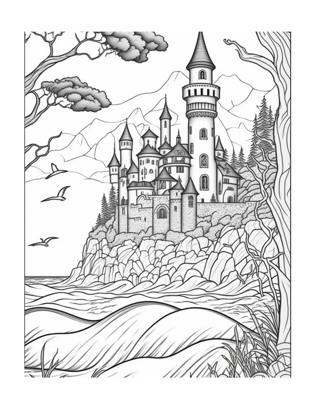 Castle coloring page (53)