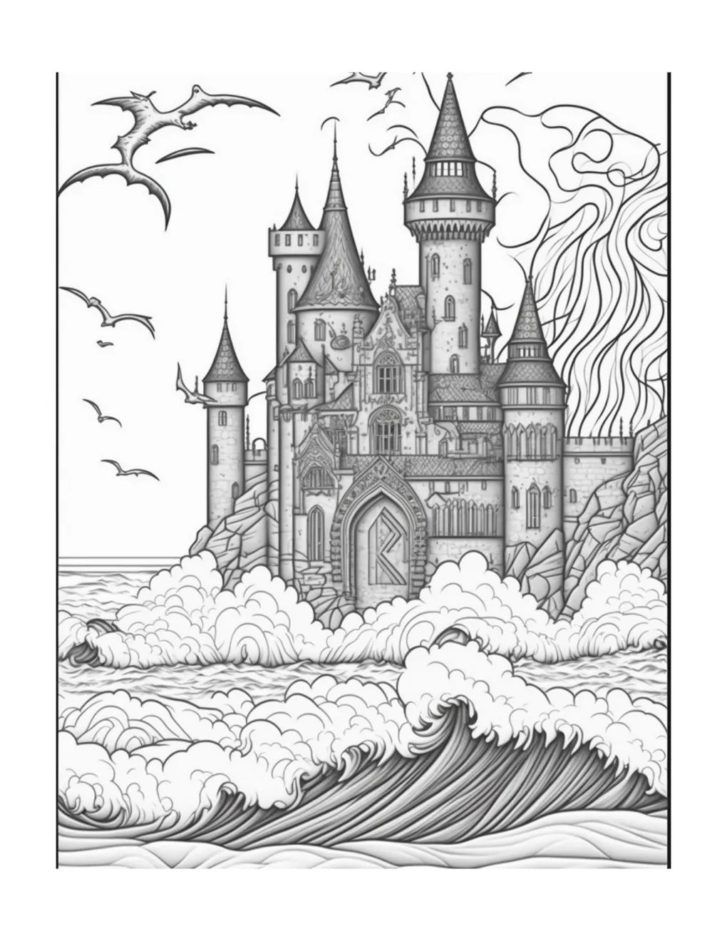 Castle coloring page (54)