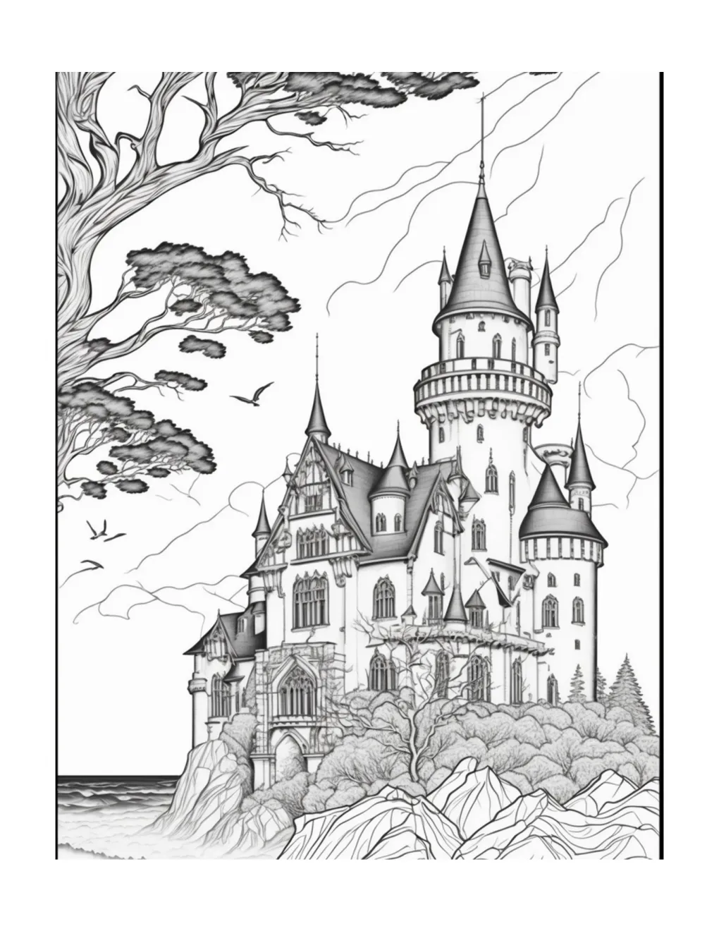 Castle coloring page (58)