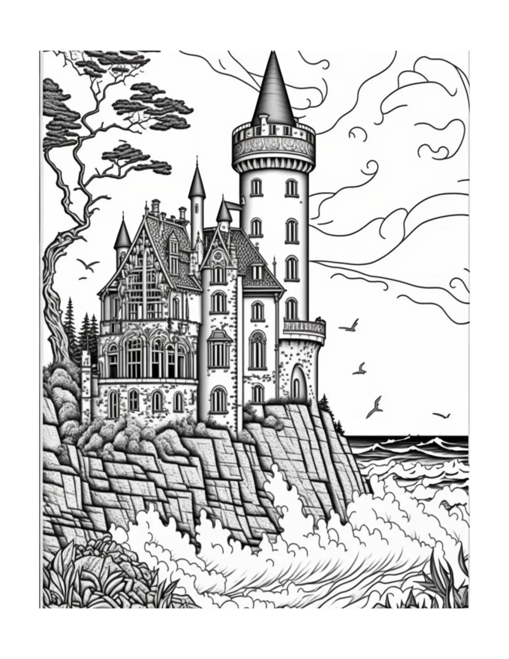 Castle coloring page (59)