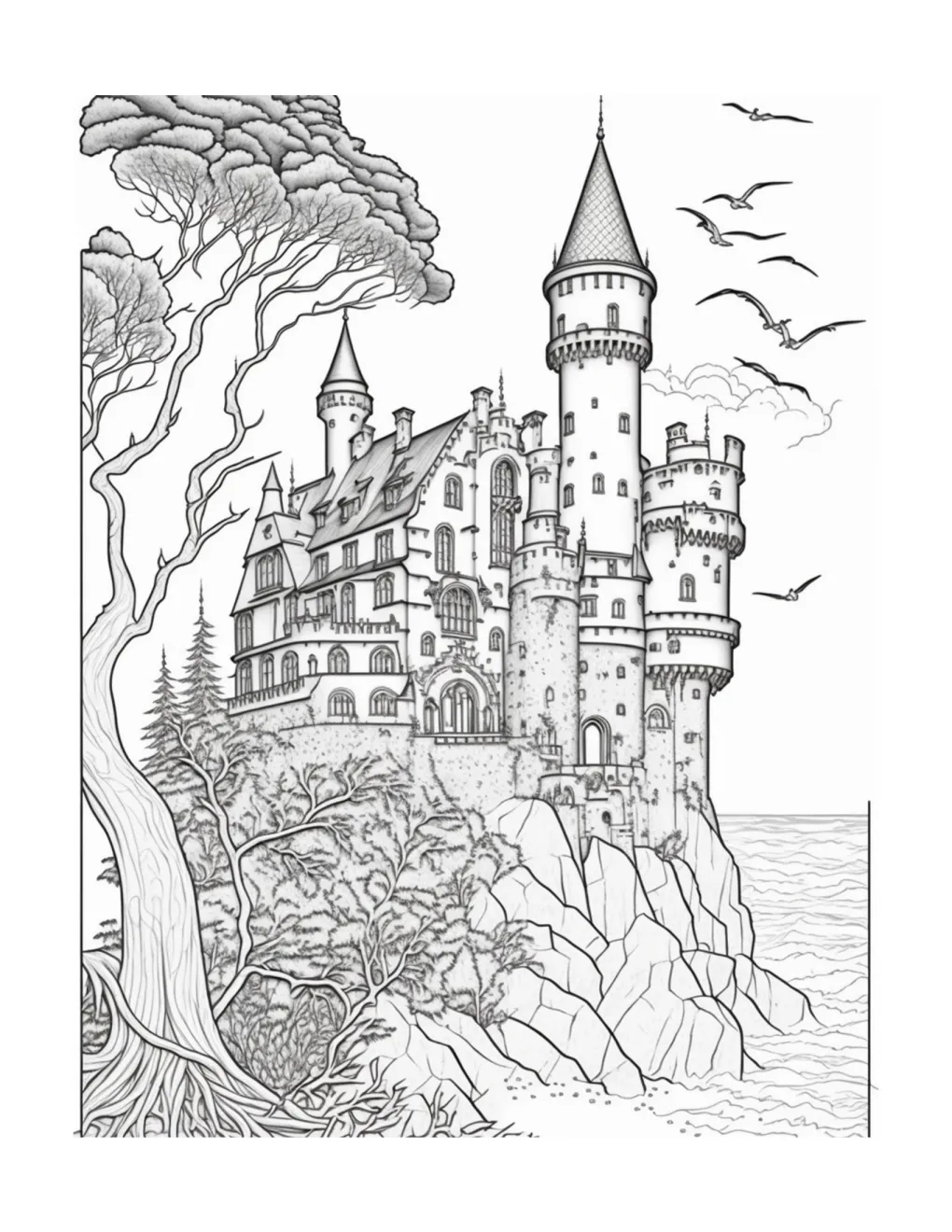 Castle coloring page (60)