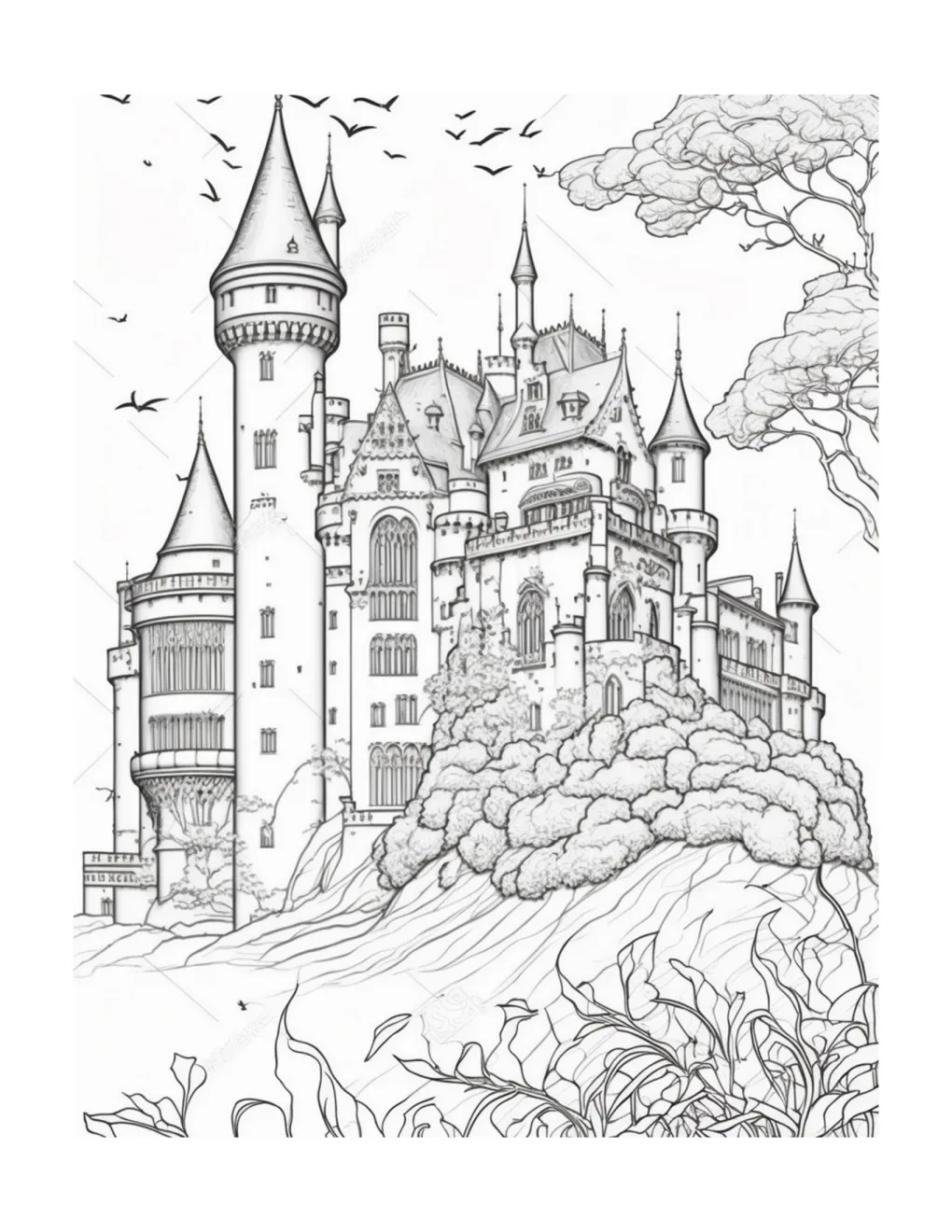 Castle coloring page (64)