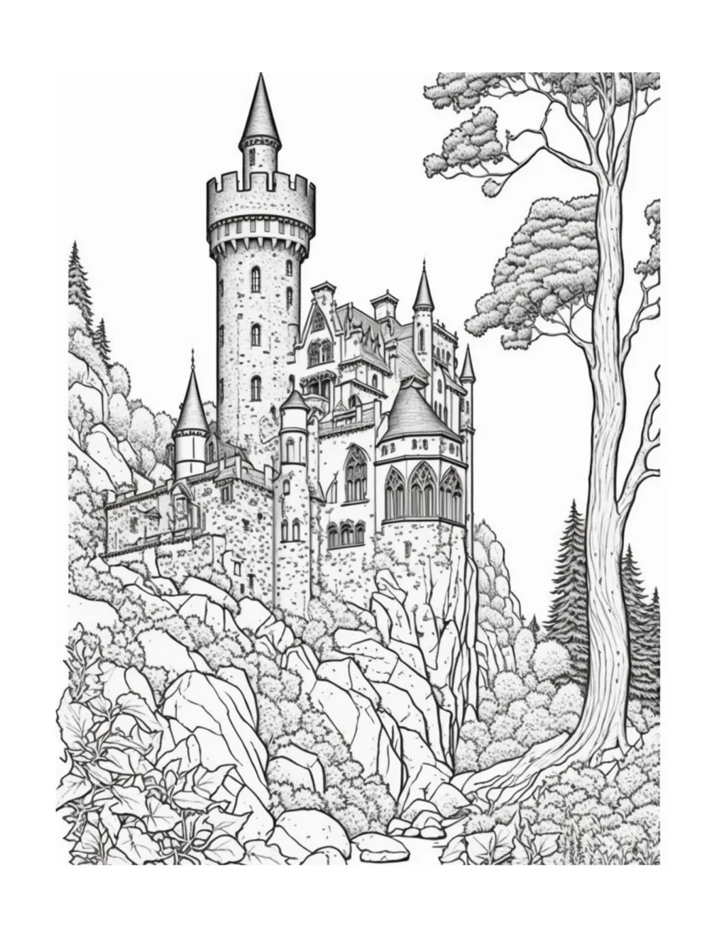 Castle coloring page (68)