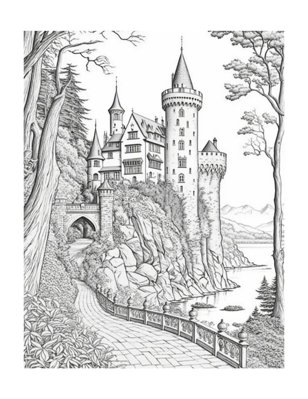 Castle coloring page (7)