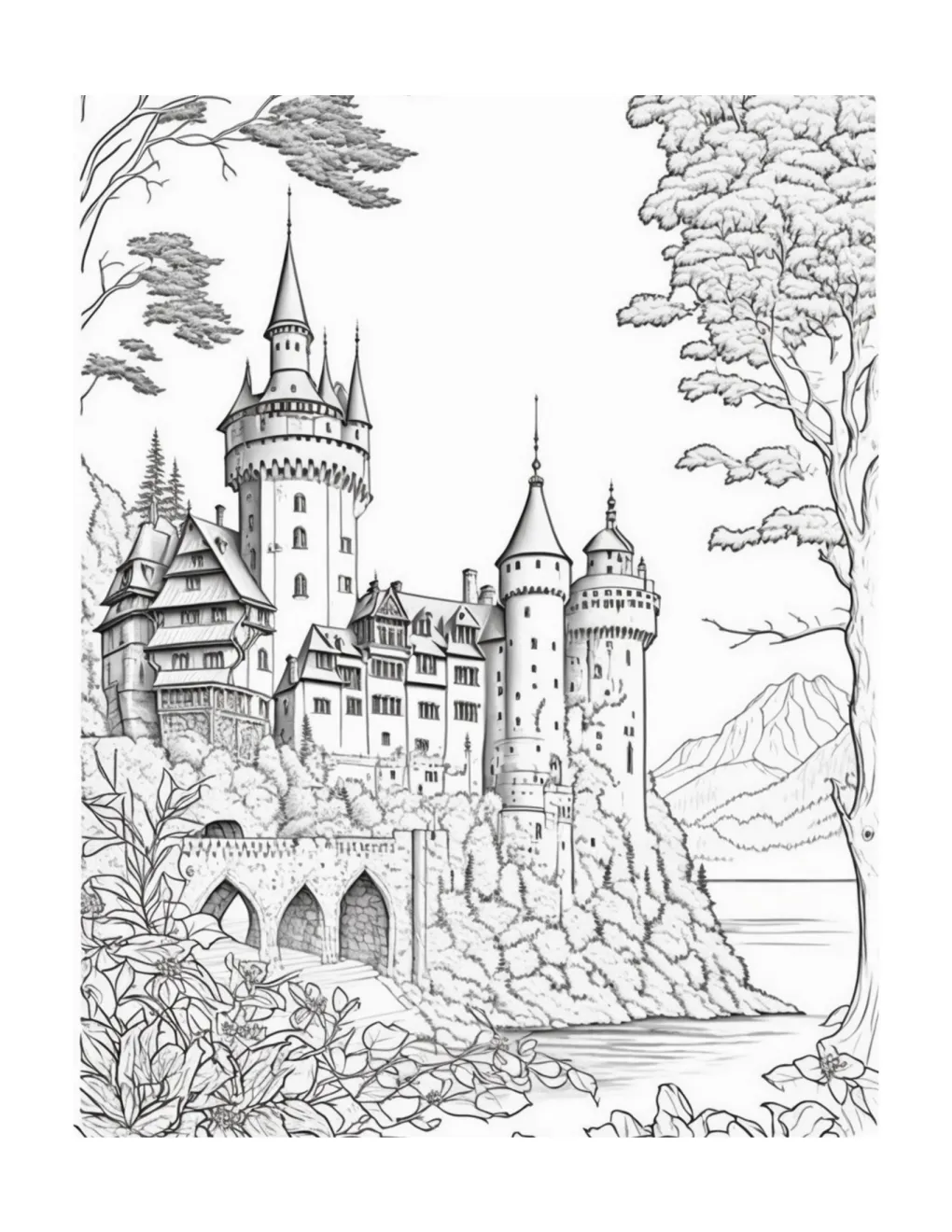 Castle coloring page (70)