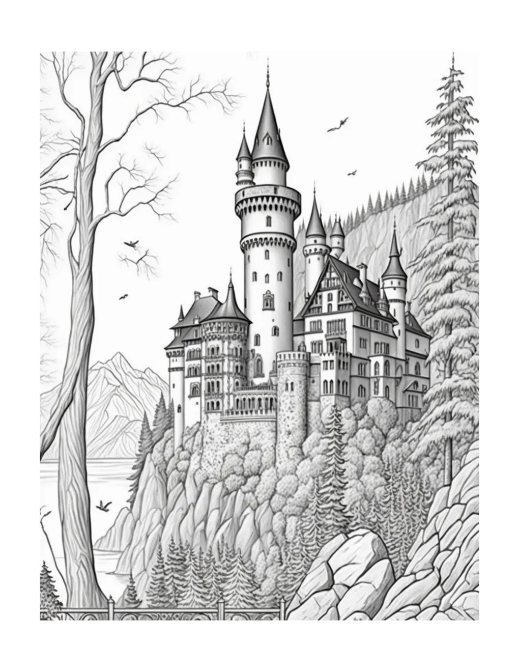 Castle coloring page (71)