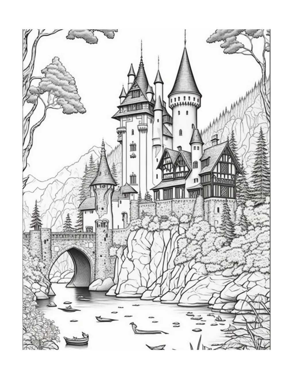 Castle coloring page (72)