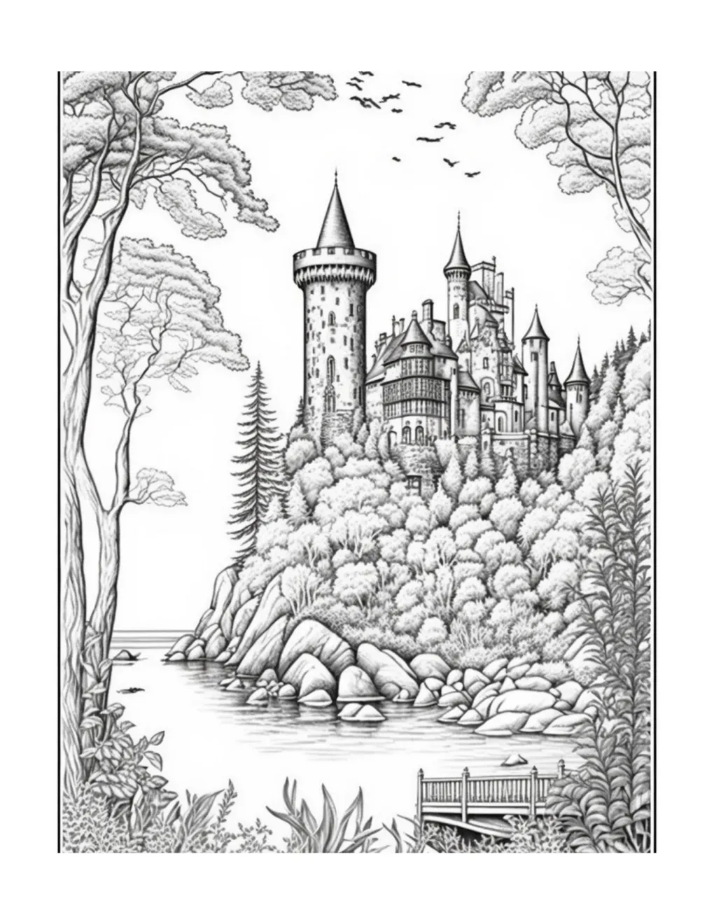 Castle coloring page (8)