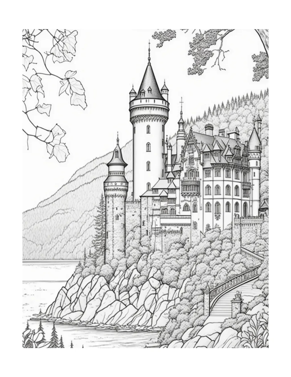 Castle coloring page (80)