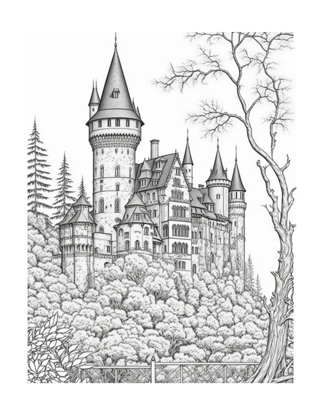 Castle coloring page (85)