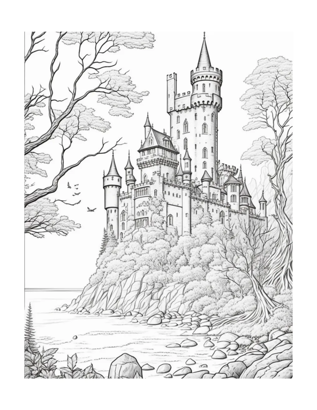 Castle coloring page (87)