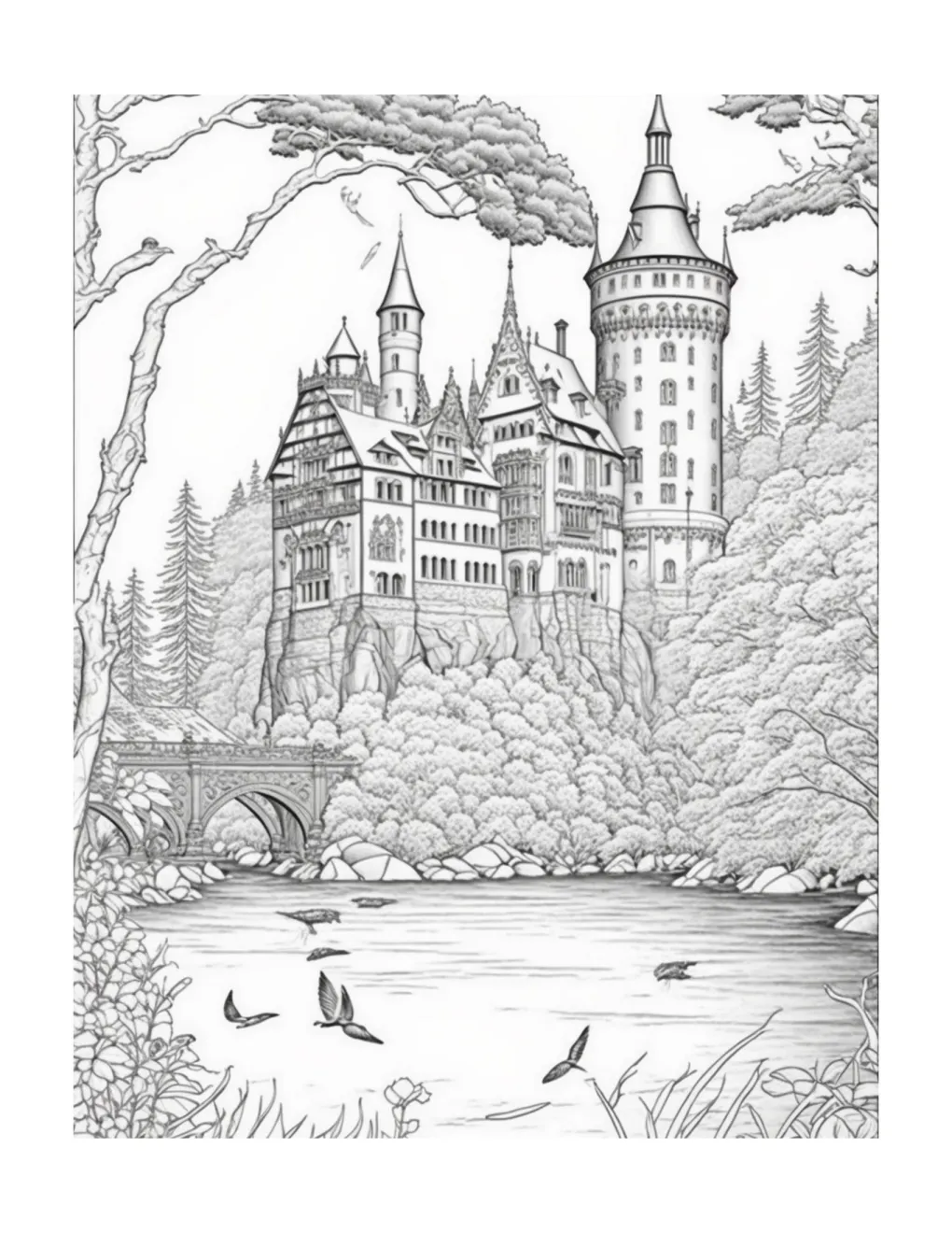 Castle coloring page (89)