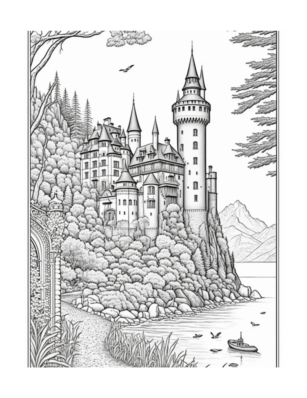 Castle coloring page (90)