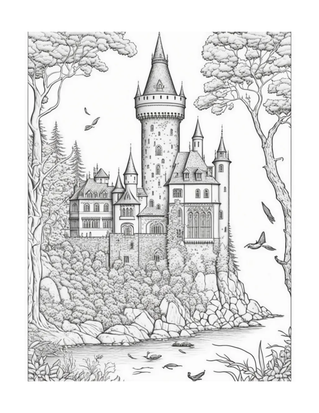 Castle coloring page (91)