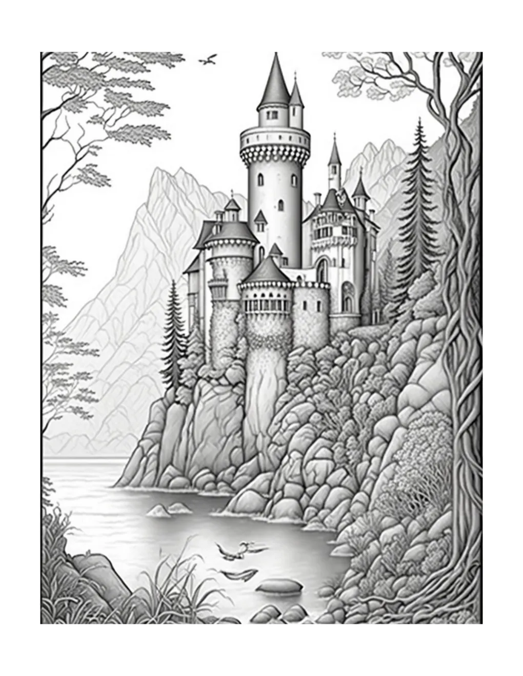 Castle coloring page (96)