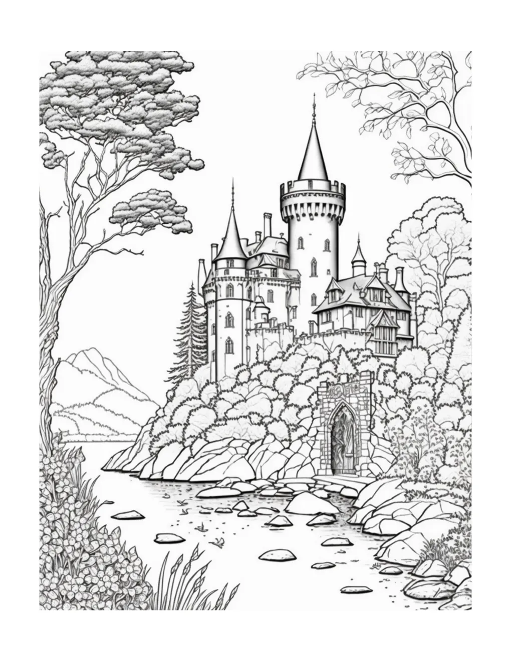 Castle coloring page (97)