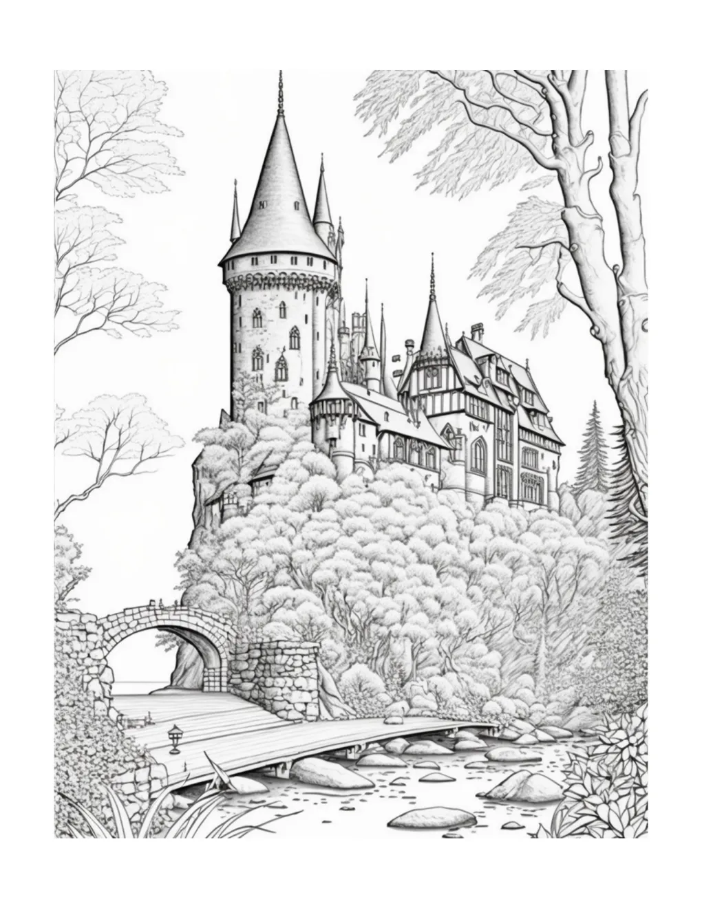 Castle coloring page (98)