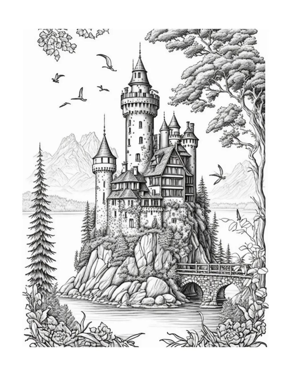 Castle coloring page (99)