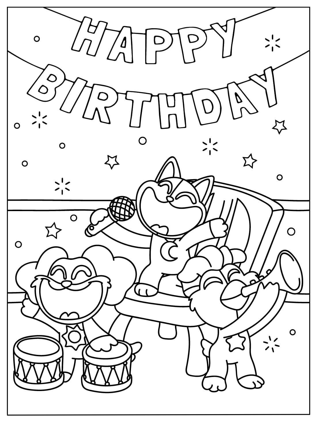 CatNap DogDay KickinChicken coloring pages