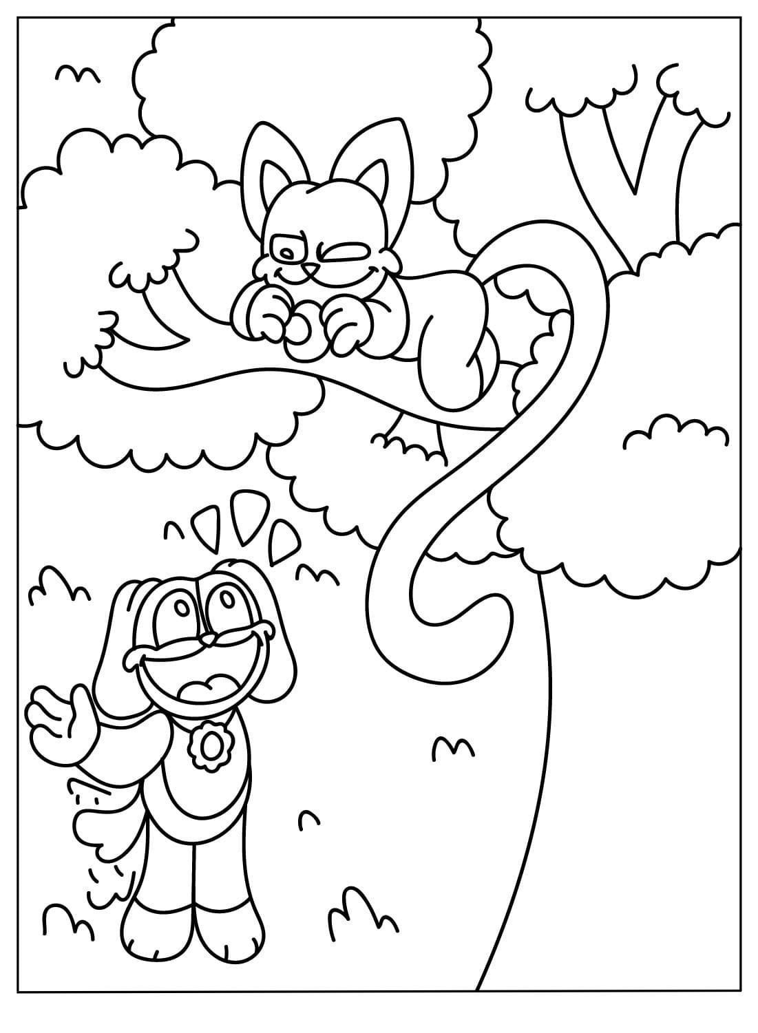 CatNap e DogDay coloring pages 4